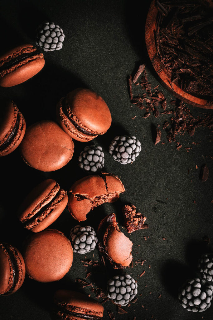 Food-Fotografie Schokoladen Maccarons